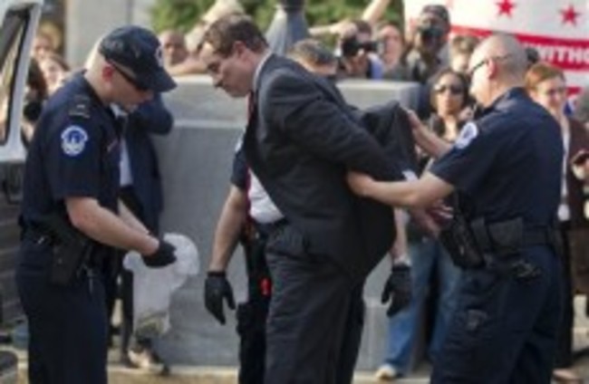 Mayor of Washington DC arrested protesting budget restrictions