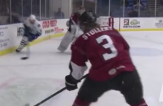 VIDEO: Minor league ice hockey player flipped by devastating hit
