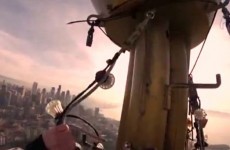 Terrifying video of hanging Christmas lights 600ft off the ground