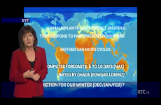 RTÉ weatherwoman goes off on long-range weather predictions