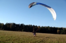 Paraglider takeoff goes horribly, horribly wrong