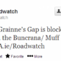 Grainne's Gap is blocked on the Muff Road