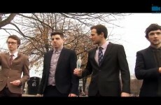 DCU and Trinity face off in a reenactment of Anchorman's fight scene