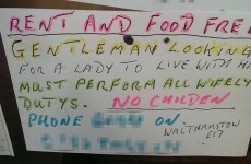 Bizarre advert offers free rent in exchange for 'wifely duties'