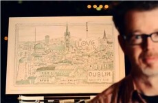 Watch three illustrators capture beautiful views of Dublin from above