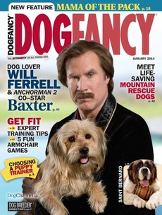 Ron Burgundy and Baxter cover dog lovers' magazine