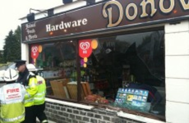 Truck carrying explosive material crashes into shop in Moneygall