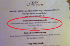 Shane O'Donnell is steering clear of this starter at Clare's champions dinner
