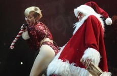Miley Cyrus twerked on Santa during a performance