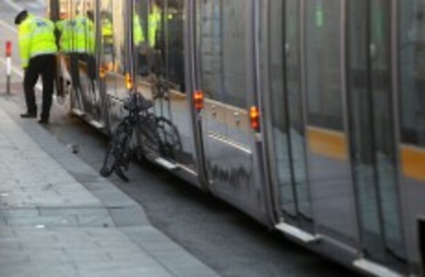Cyclist taken to hospital after being hit by Luas near Heuston Station
