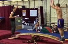 Two gymnasts played the most incredible seesaw you'll see