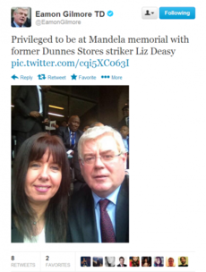 PIC: Has Eamon Gilmore just done a selfie in South Africa?