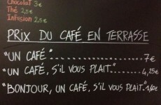 French coffee shop bases prices on customers' politeness