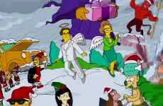 This year's Simpsons Christmas opening sequence features Mrs. Krabappel as an angel