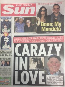 There's quite a headline on the front of the Irish Sun today