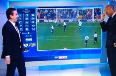 Gary Neville destroys Jamie Redknapp with Thierry Henry goal on giant iPad