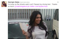 Tweet Sweeper: Even passing your driving test is sexy photo opp when you're Georgia Salpa