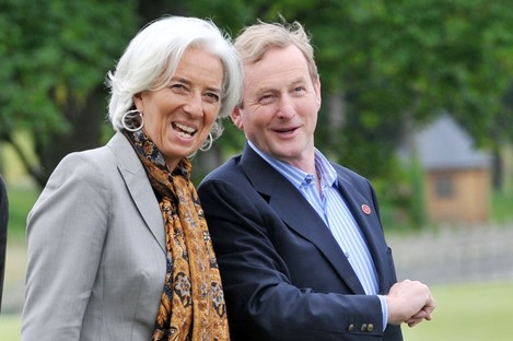 Head of the IMF Christine Lagarde with Taoiseach Enda Kenny, pictured at the G8 summit earlier this year.