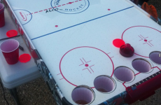 Someone has invented air hockey beer pong