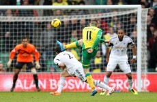 Gary Hooper's stunning volley lights up Carrow Road clash