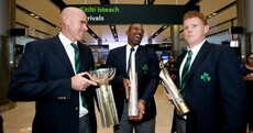Snapshot: All smiles as Irish cricket team arrive home with some extra luggage