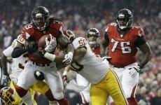 Falcons running back delivered one of the biggest hits of the season
