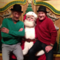 Patrick Stewart and Ian McKellen visited Santa together and sat on his knee