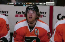 Philadelphia Flyers' star scores ice hockey goal of the season contender