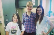 Jennifer Lawrence visited a children's hospital on Sunday in her continued expression of soundness
