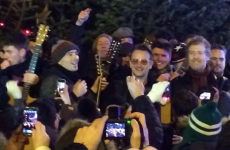WATCH: Glen Hansard and Bono busk on Grafton St for Simon Community