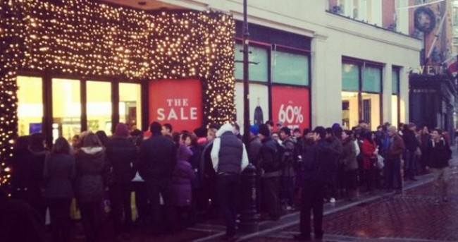 PICS: Queues for Brown Thomas go all the way around the corner in Dublin and Cork
