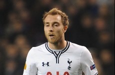 This stunning Christian Eriksen free kick gave Tottenham the lead against West Brom today