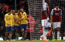 Walcott double earns Arsenal victory over Hammers