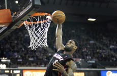 Nobody was within miles of LeBron James, so he took his time to execute this windmill dunk