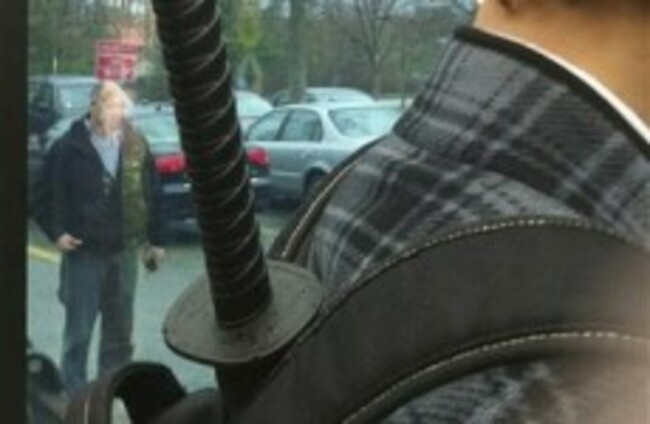 Hysteria at department store over man armed with .... an umbrella