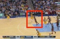 This LeBron James full-court tap pass is pretty class