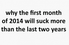 Here's why the first month of 2014 is going to be worse than last year