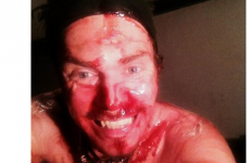Snapshot: Fan covers himself in jam after Nicklas Bendtner's goal