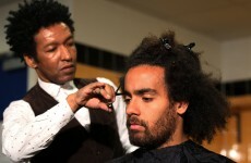 Tom Huddlestone finally gets his mop chopped... live on television