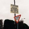 PSNI investigate Tyrone 'foreign nationals' sign as a hate crime