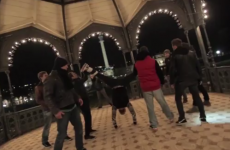 Insane break-dancer dances with fireworks attached to his feet