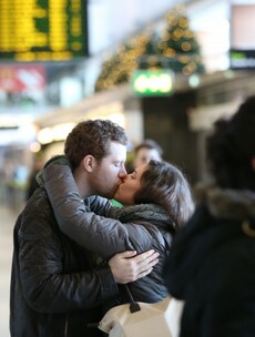 See you soon: Post-Christmas farewells at Dublin airport