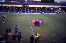 Snapshot: Lights go out at Southend, so fans use their phones as torches