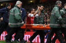 Walcott to miss World Cup after rupturing knee ligaments