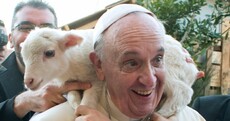 Photo: Here's Pope Francis with a baby sheep around his neck