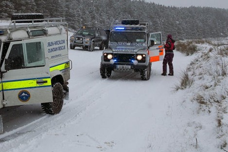 Rescue teams help stranded motorists in Wicklow last February