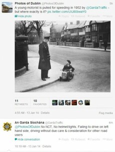 Garda Traffic being gas on Twitter exchange of the day