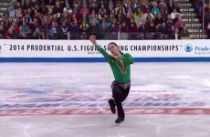 American figure skater performs Riverdance on ice at national championships