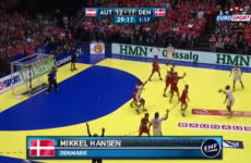 Wait till you see the spin on this goal from the European Handball Championships