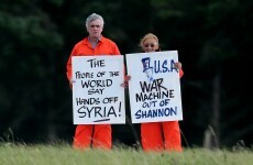 Protest being held condemning the jailing of Margaretta D’Arcy